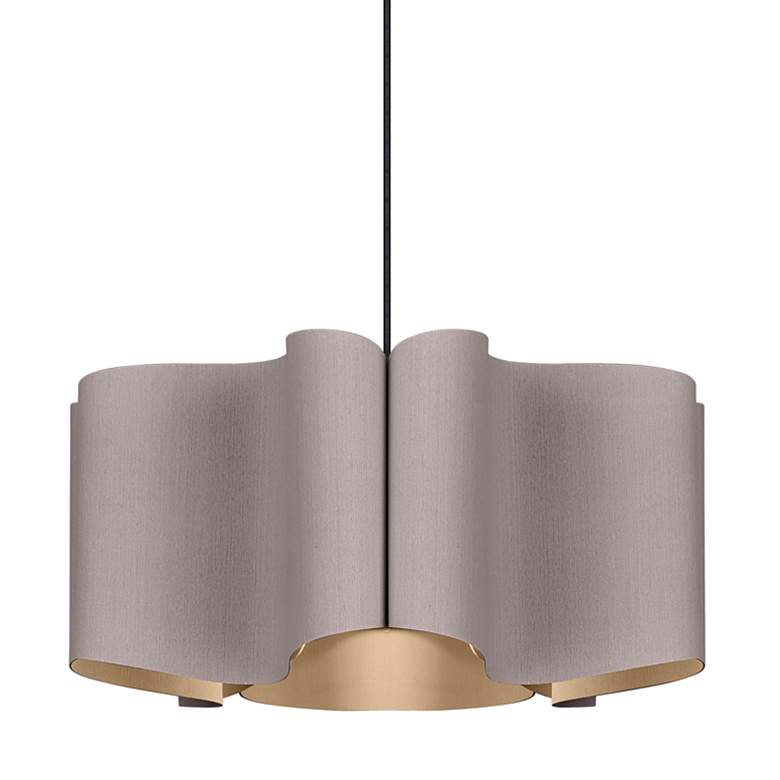 Image 1 Bruck Paulina 19 3/4 inchW Gray Oak and Ash Wood Pendant Light