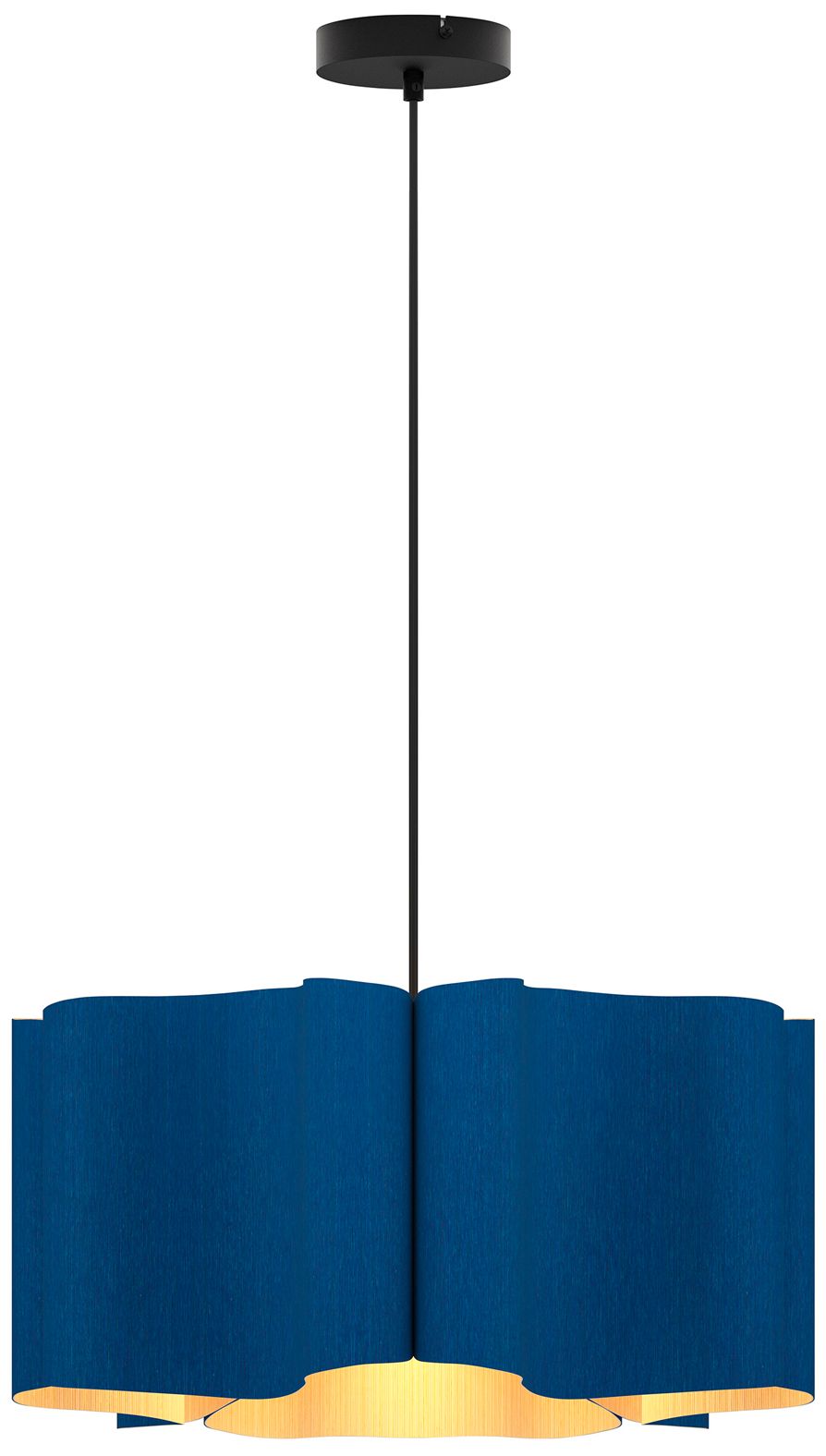 Bruck Paulina 19 3/4" Wide Blue Wooden Pendant Light - Made to Order