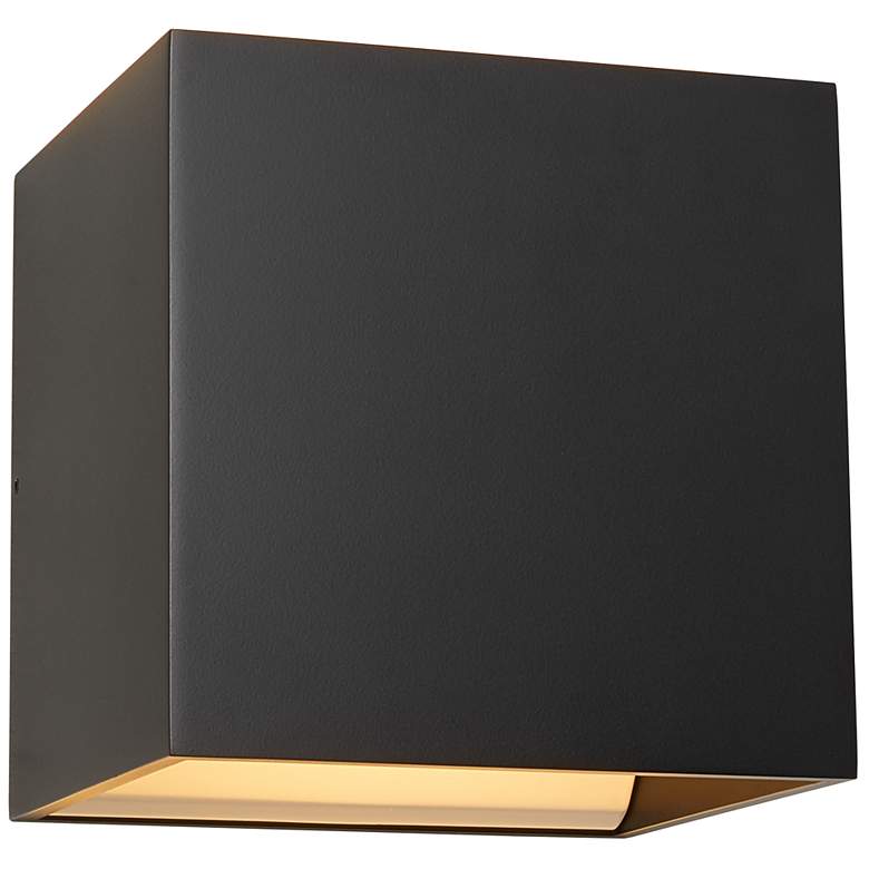Image 1 Bruck QB 4 1/2" High Black Metal ADA LED Up/Down Wall Sconce