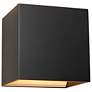 1_Bruck QB 4 1/2" High Black Metal ADA LED Up/Down Wall Sconce