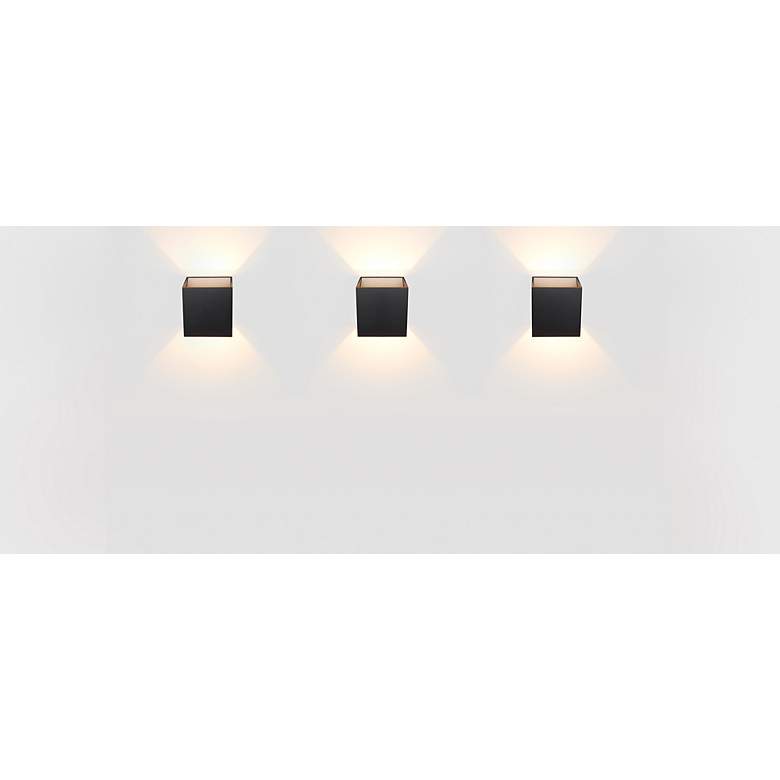 Image 5 Bruck QB 4 1/2" High Black Metal ADA LED Up/Down Wall Sconce more views