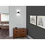 Bruck QB 4 1/2" High Black Metal ADA LED Up/Down Wall Sconce