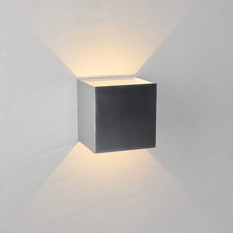Image 2 Bruck QB 4 1/2" High Brushed Chrome LED Wall Sconce more views
