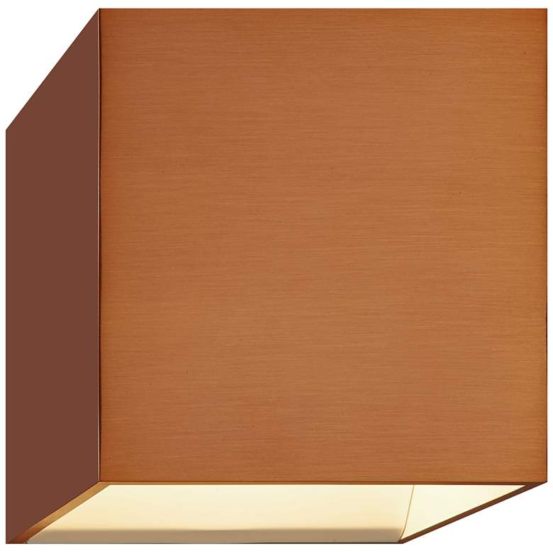 Image 1 Bruck QB 4 1/2" High Copper LED Wall Sconce