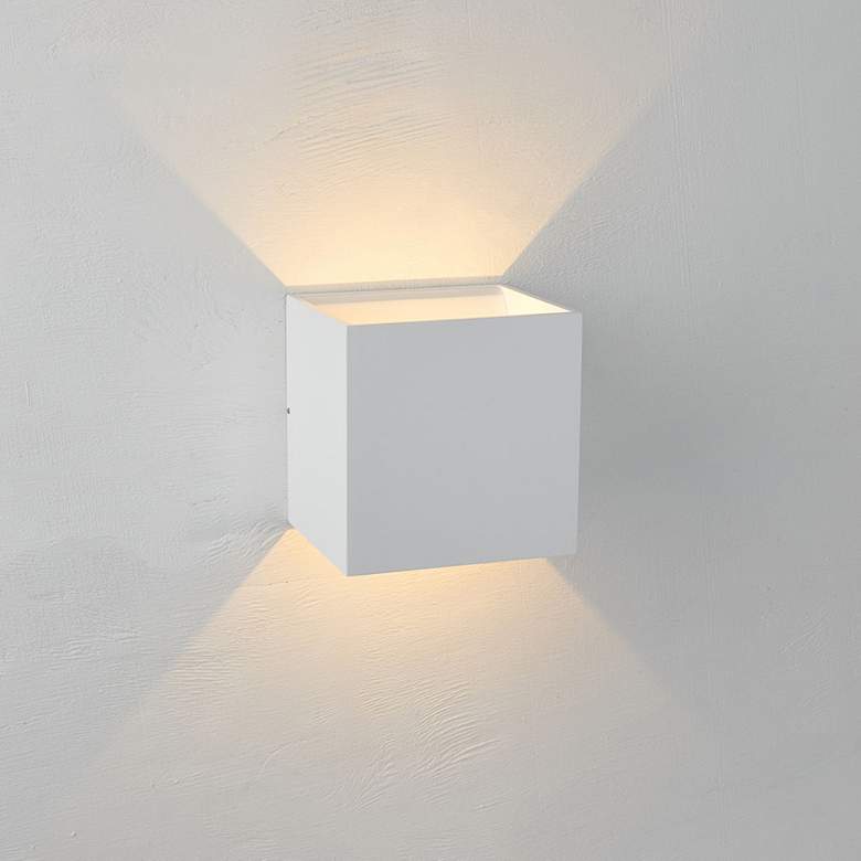 Image 2 Bruck QB 4 1/2"H White LED Wall Sconce more views