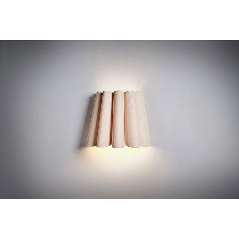 Image 5 Bruck Renata 11 3/4" High Ash Wood Wall Sconce more views