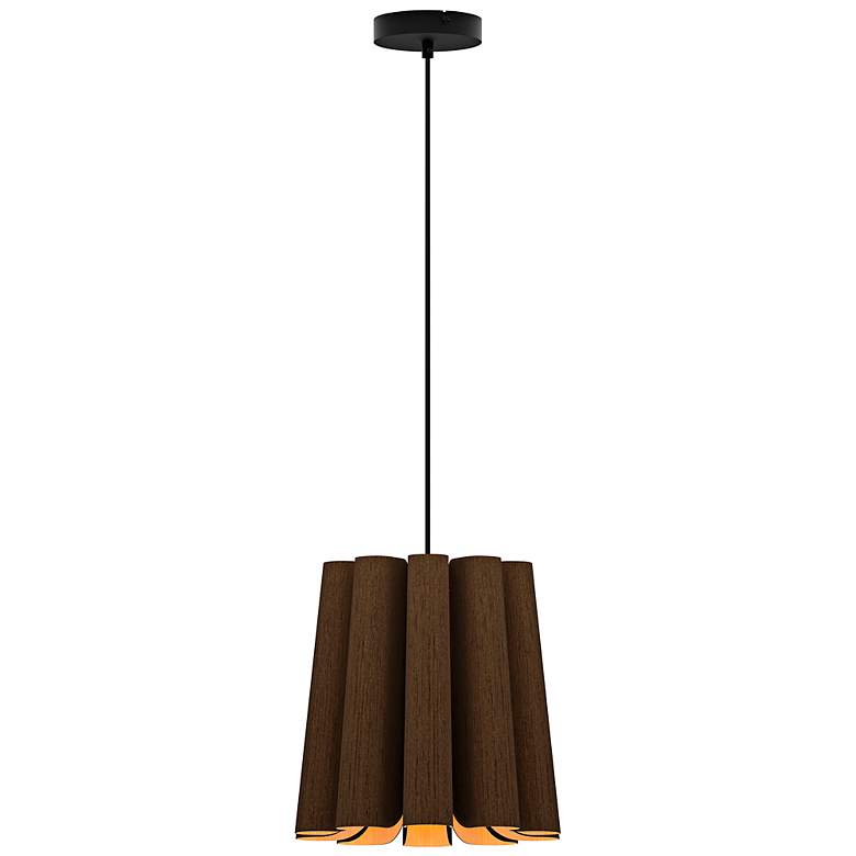 Image 2 Bruck Renata 12 1/2" Wide Ebony and Ash Wood Pendant Light