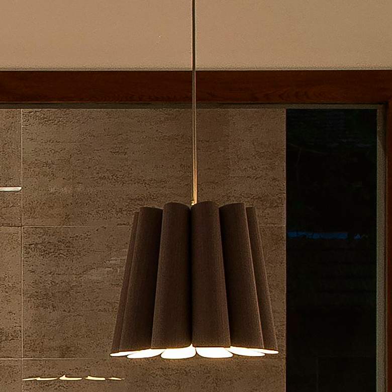 Image 1 Bruck Renata 12 1/2" Wide Ebony and Ash Wood Pendant Light