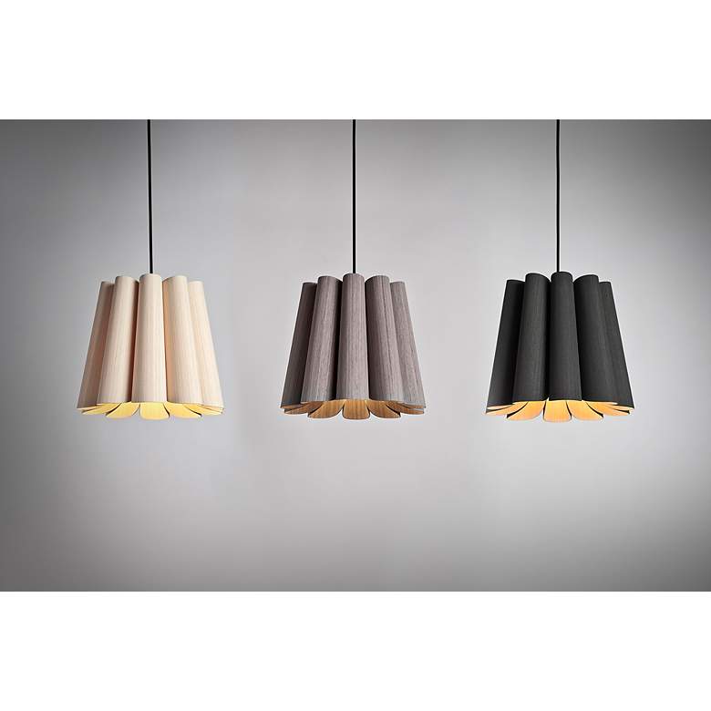 Image 4 Bruck Renata 12 1/2" Wide Ebony and Ash Wood Pendant Light more views