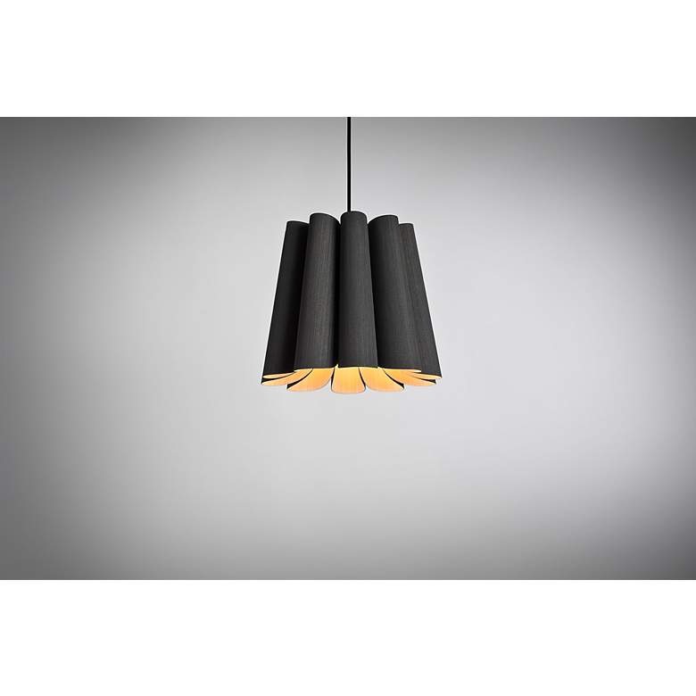 Image 5 Bruck Renata 12 1/2" Wide Ebony and Ash Wood Pendant Light more views