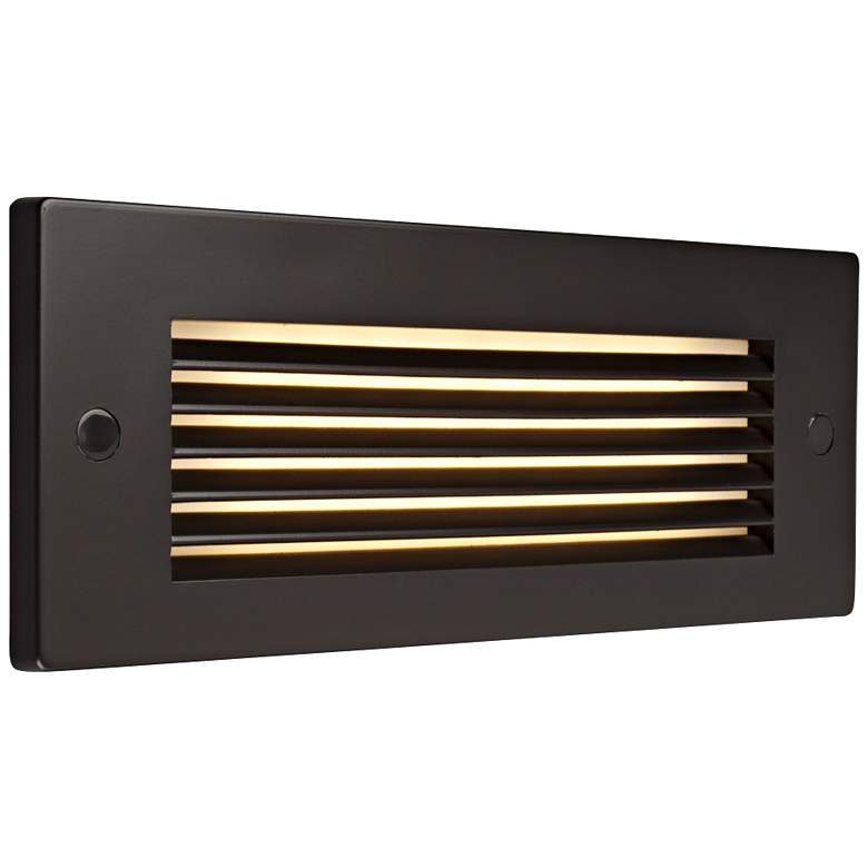 Image 1 Bruck Step 8 3/4 inch Wide Bronze Louver Outdoor LED Step Light