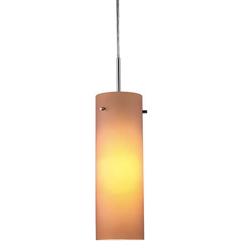 Image 1 Bruck Titan 1 4" Wide Chrome Mini Pendant with Amber Glass