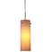 Bruck Titan 1 4" Wide Chrome Mini Pendant with Amber Glass