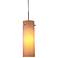 Bruck Titan 1 4"W Matte Chrome Mini Pendant with Amber Glass
