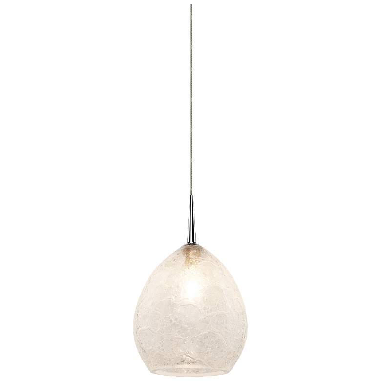 Image 1 Bruck Vibe 5 1/2"W Chrome Mini Pendant with Ice Glass Shade