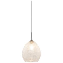 Bruck Vibe 5 1/2"W Chrome Mini Pendant with Ice Glass Shade