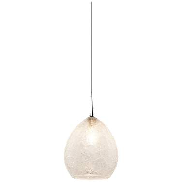 Bruck Vibe 5 1/2"W Chrome Mini Pendant with Ice Glass Shade