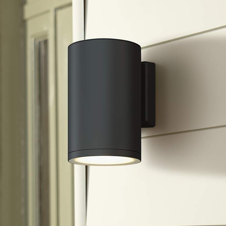 Image 1 Bruck Walker 8 1/2" Anthracite Black Modern LED Outdoor Wall Light