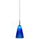 Bruck Zara 4 1/2" Wide Chrome LED Mini Pendant w/ Blue Glass