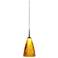 Bruck Zara 4 1/2" Wide Chrome Mini Pendant w/ Cinnamon Glass