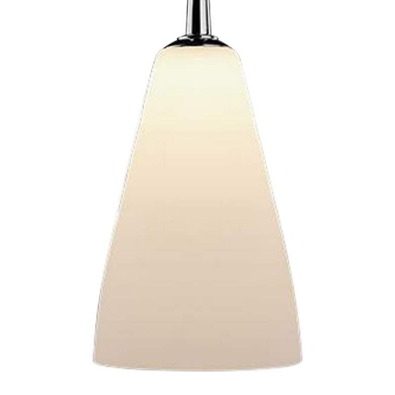 Image 2 Bruck Zara 4 1/2" Wide Matte Chrome LED Cone Mini Pendant more views