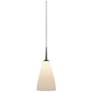 Bruck Zara 4" Wide Matte Chrome White Cone Mini Pendant