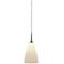 Bruck Zara 4" Wide Matte Chrome White Cone Mini Pendant
