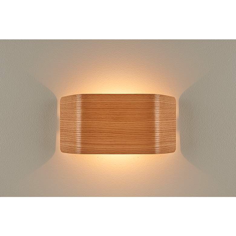 Image 2 Bruck Zen 5 1/2" High Oak Wood LED Wall Sconce more views