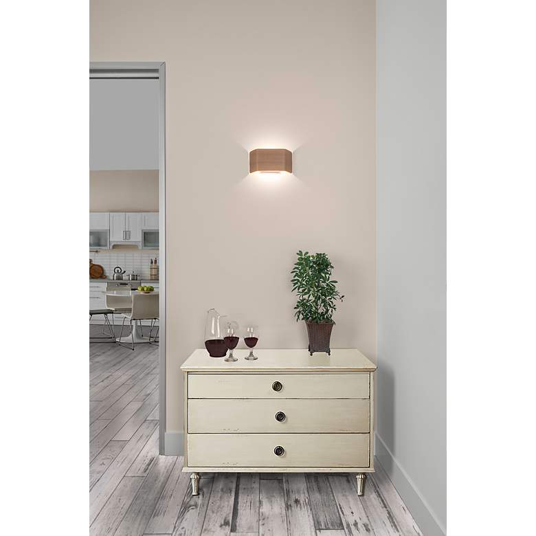 Image 3 Bruck Zen 5 1/2" High Oak Wood LED Wall Sconce more views