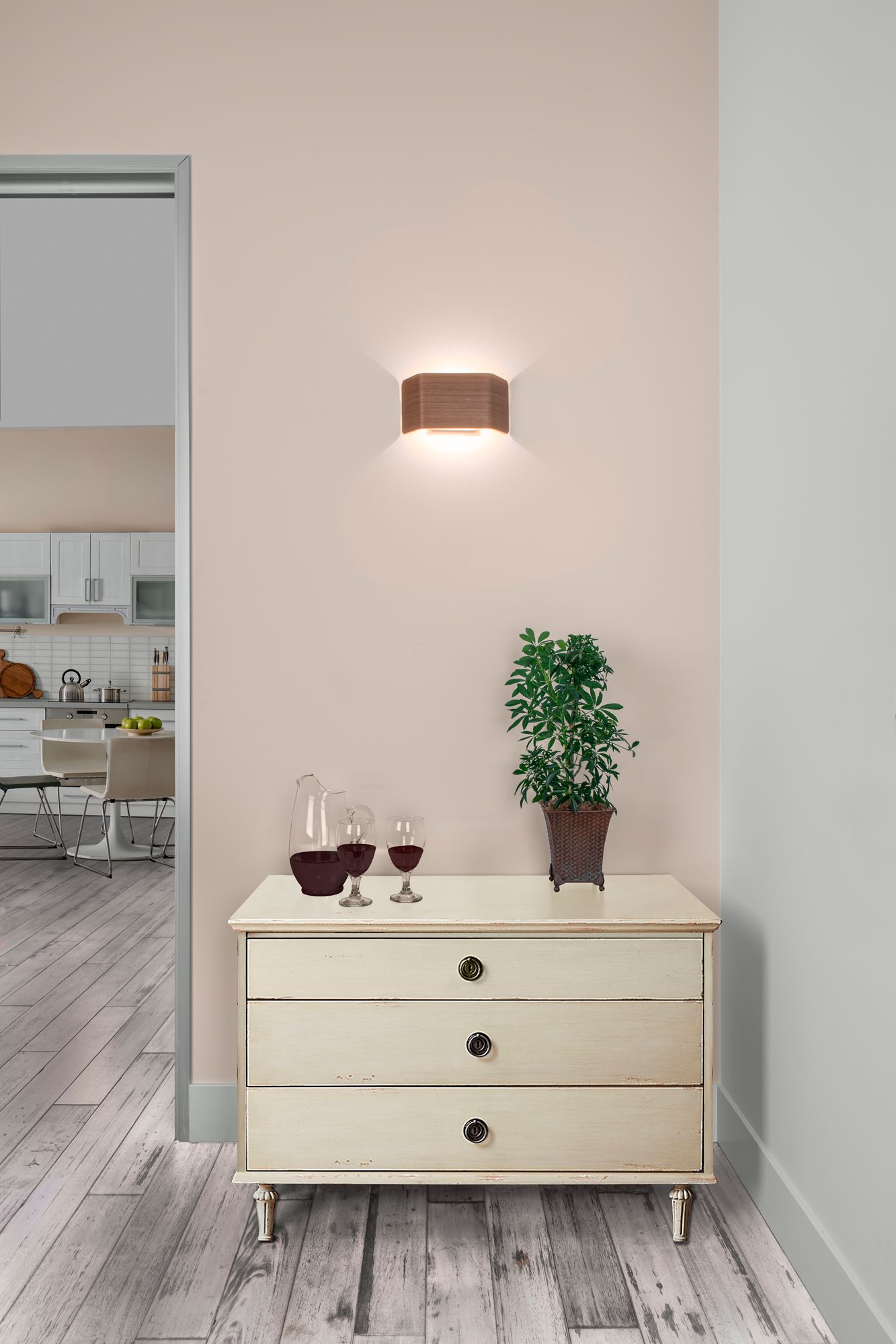 Image 3 Bruck Zen 5 1/2" High Walnut LED Wall Sconce more views
