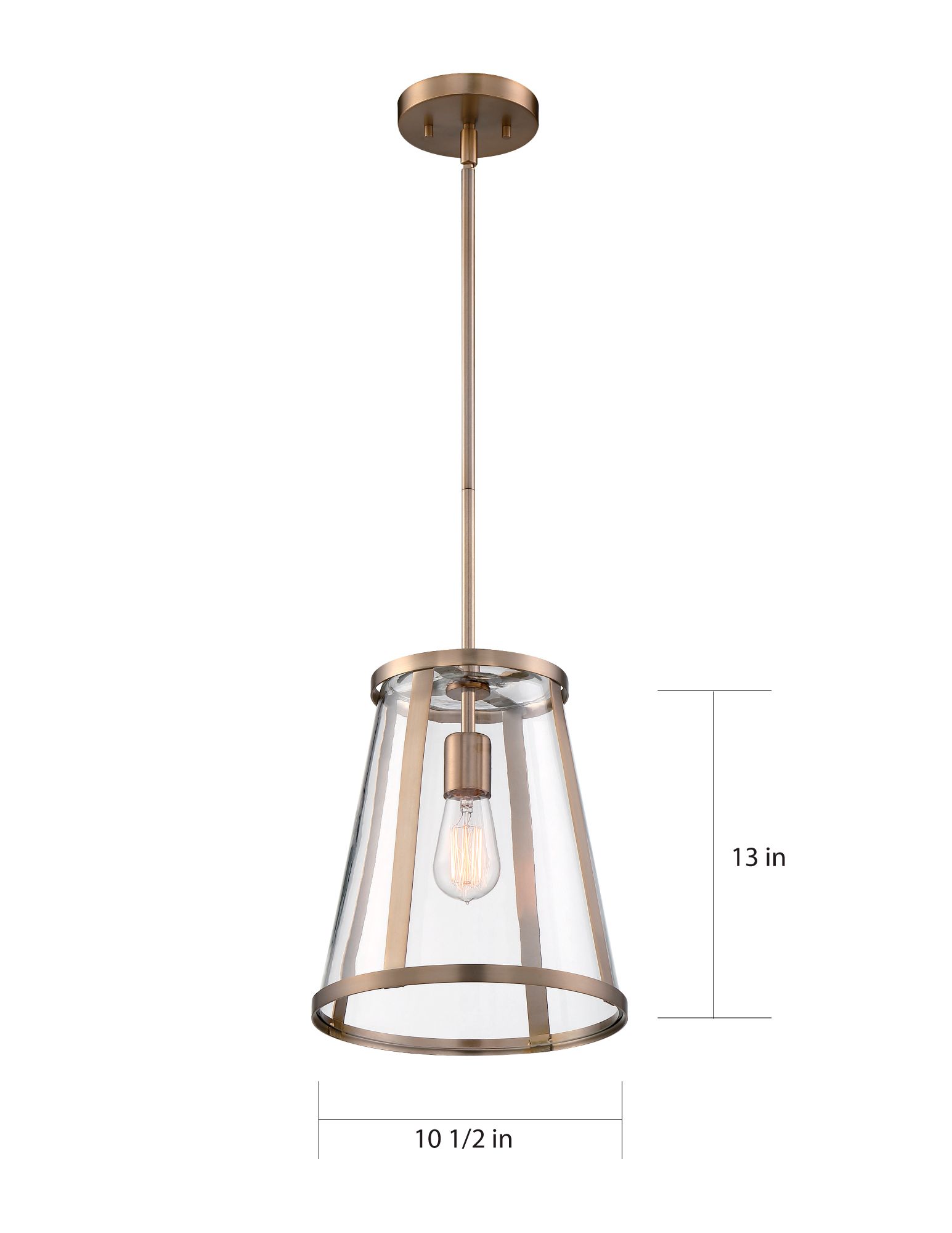Image 6 Bruge; 1 Light; Pendant Fixture; Burnished Brass Finish with Clear Glass more views