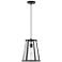 Bruge; 1 Light; Pendant Fixture; Matte Black Finish with Clear Glass