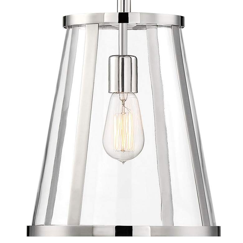 Image 2 Bruge; 1 Light; Pendant Fixture; Polished Nickel Finish with Clear Glass more views