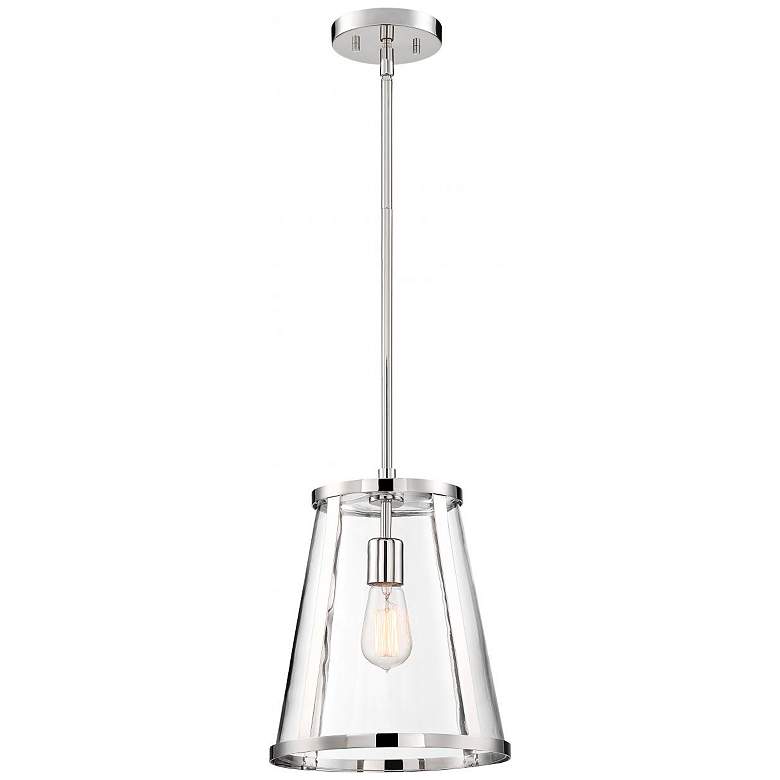 Image 3 Bruge; 1 Light; Pendant Fixture; Polished Nickel Finish with Clear Glass more views
