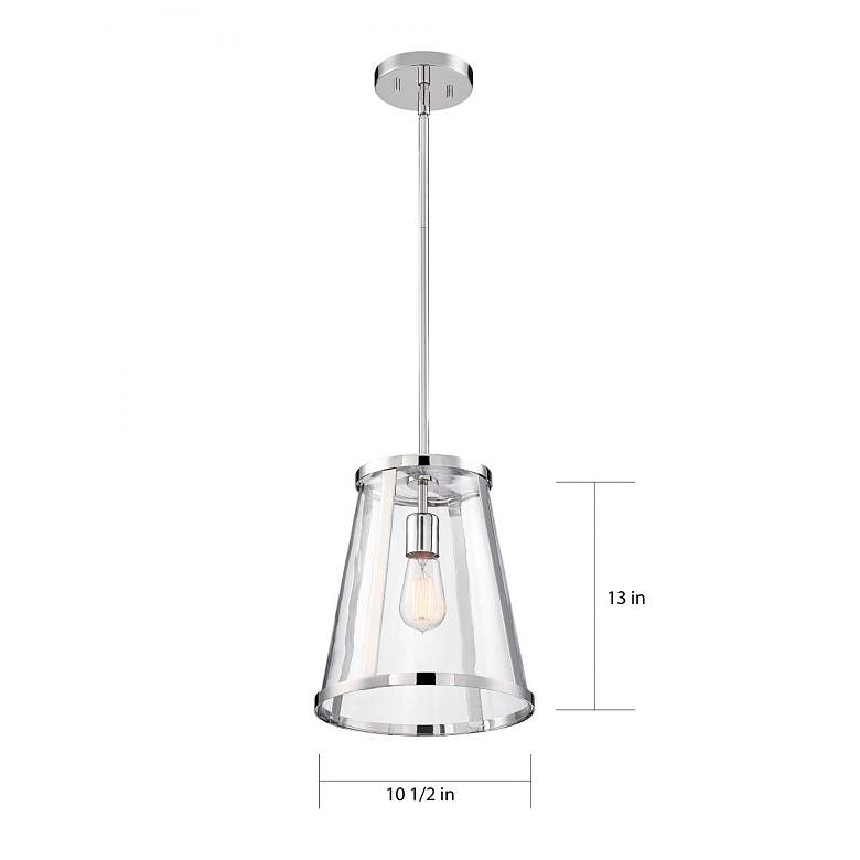 Image 6 Bruge; 1 Light; Pendant Fixture; Polished Nickel Finish with Clear Glass more views
