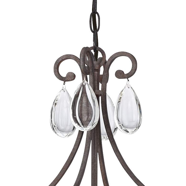 Bruini 20&quot; Wide Bronze Crystal 4-Light Chandelier by Inspire Me Home more views