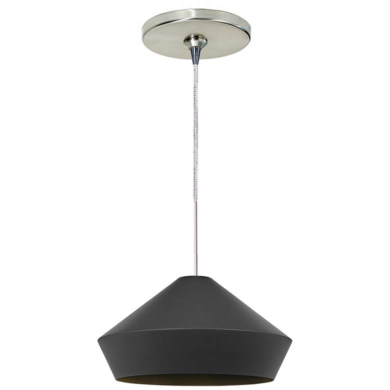 Image 1 Brummel 10 1/2" Wide Satin Nickel Freejack Mini Pendant