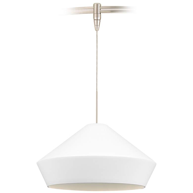 Image 1 Brummel 10 1/2" Wide Satin Nickel LED Monorail Mini Pendant