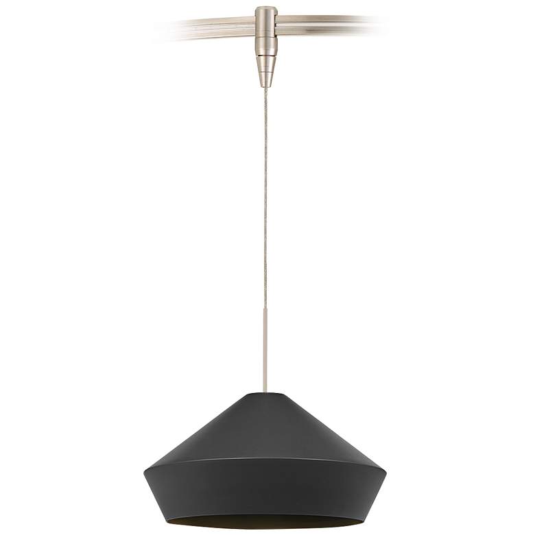 Image 1 Brummel 10 1/2" Wide Satin Nickel Monorail Mini Pendant