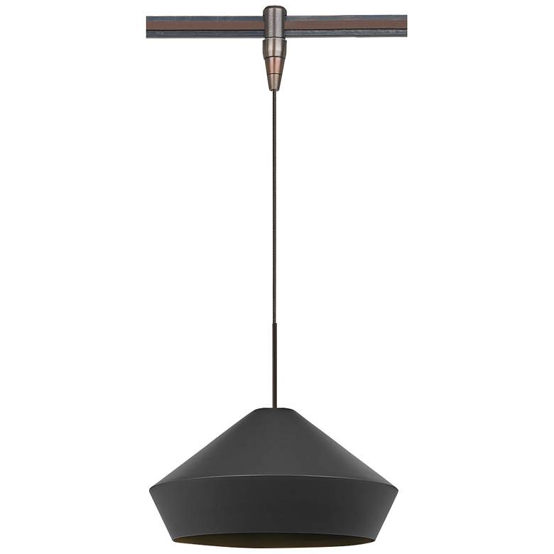 Image 1 Brummel 10 1/2"W Antique Bronze Monorail Mini Pendant Light