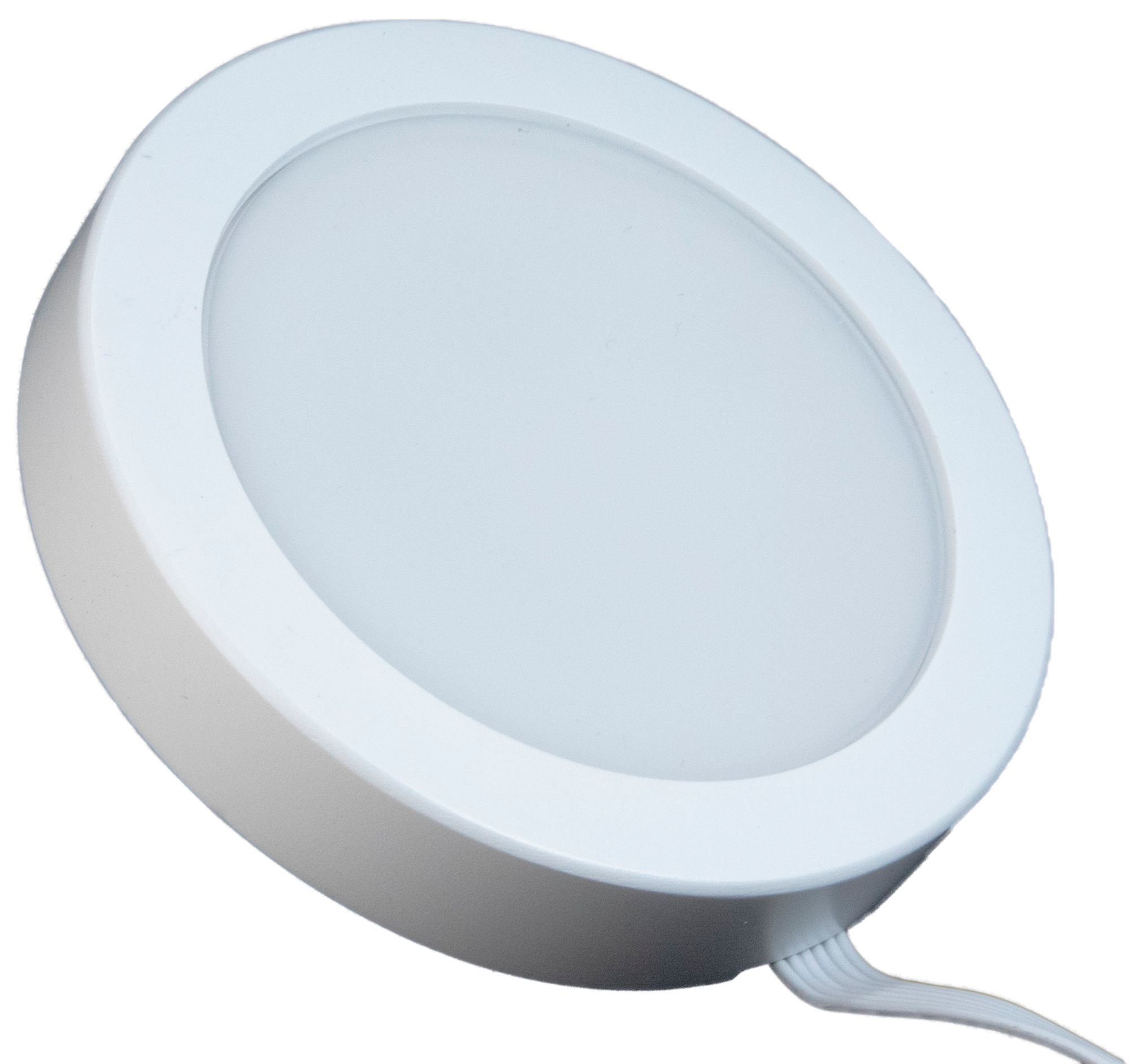 Brun 4 1/2"Wide White WiFi LED PlugIn Puck Lights Set of 3 898H2