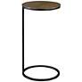 Brunei 12 1/2"W Aged Black Antique Gold Round Accent Table