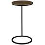 Brunei 12 1/2"W Aged Black Antique Gold Round Accent Table