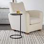 3_Brunei 12 1/2"W Aged Black Antique Nickel Round Accent Table more views