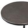 5_Brunei 12 1/2"W Aged Black Antique Nickel Round Accent Table more views