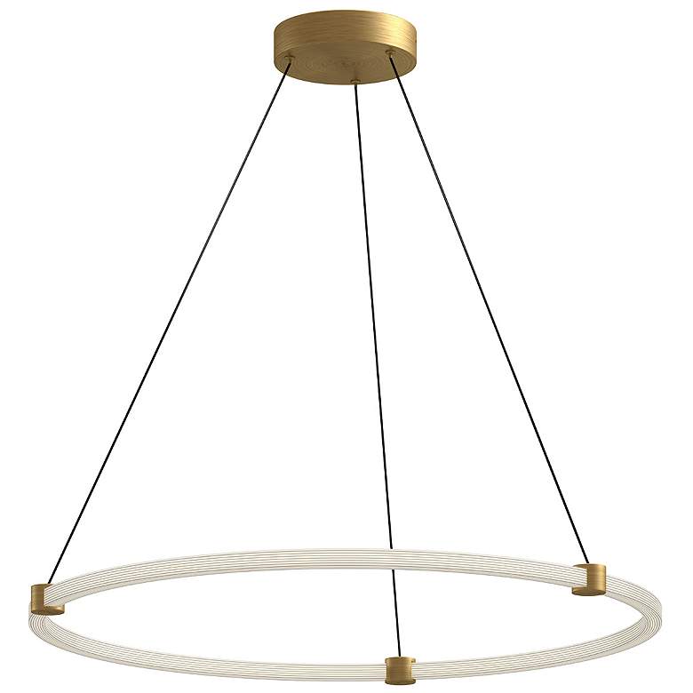 Image 1 Bruni 32 1/2" Wide Brushed Gold LED Pendant Light