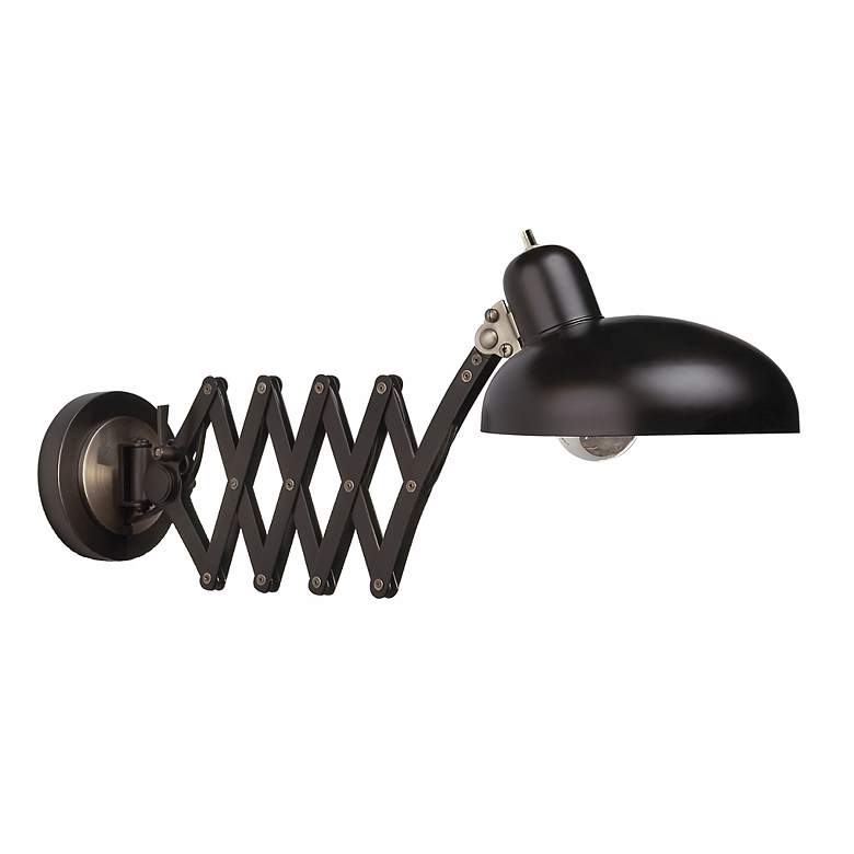 Image 2 Bruno Collection Scissor Arm Pharmacy Plug-In Wall Light