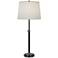 Bruno Lead Bronze Adjustable Table Lamp w/ Fondine Fabric Shade