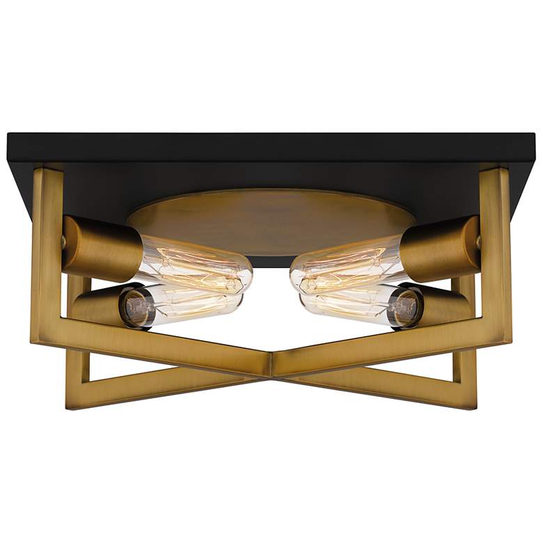 Image 5 Brunson 4-Lt Aged Brass Flush Mt more views