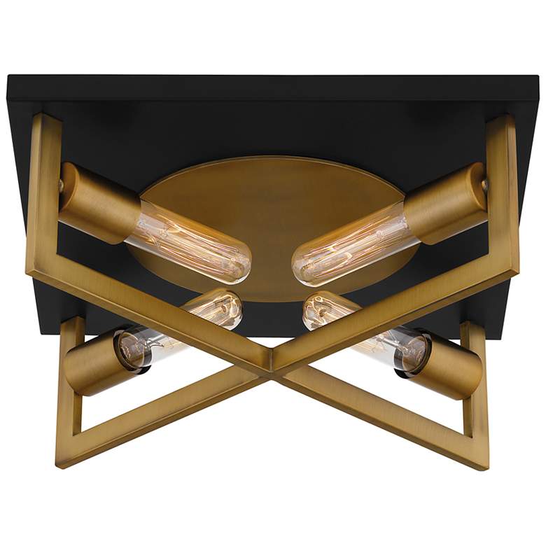 Image 6 Brunson 4-Lt Aged Brass Flush Mt more views